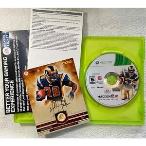 Madden NFL 12 HOF Edition (Xbox 360) CIB w/ Marshall Faulk Autographed Insert